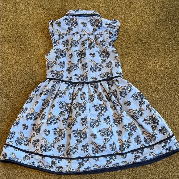 Janie and Jack Blue Horse Dress size 6 - Picture 2 of 4